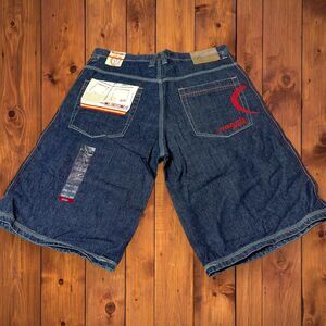 NWT Vintage Clench Jean Shorts Size 36 / 13 Mens Baggy Y2K Style